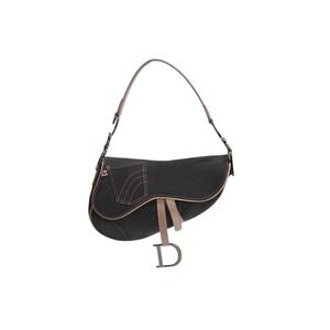 Christian Dior Galliano era Saddle Bag One Shoulder Hobo Gray Denim